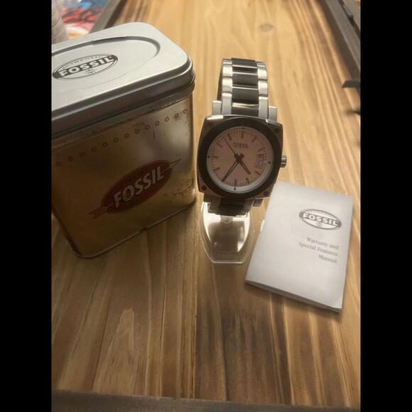 FOSSIL BLUE AM4035 ALL STAINLESS STEEL MEN'S WATCH - Picture 1 of 9